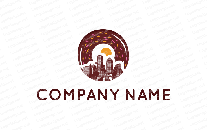 Doughnuts Logo - Buildings in doughnuts | Logo Template by LogoDesign.net