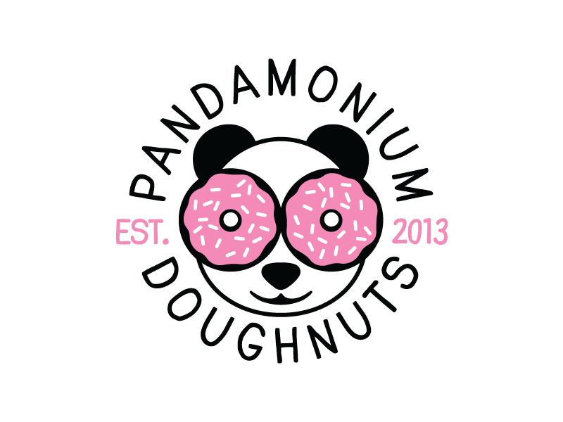 Doughnuts Logo - Pandamonium Doughnuts Logo