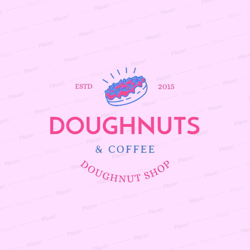 Doughnuts Logo - Doughnut Logo Maker with Donuts and Coffee Graphics 1232f