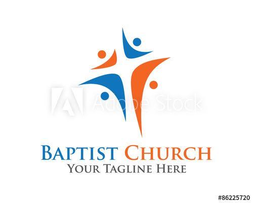 Croos Logo - Abstract christian cross logo design vector template. Baptist chruch ...