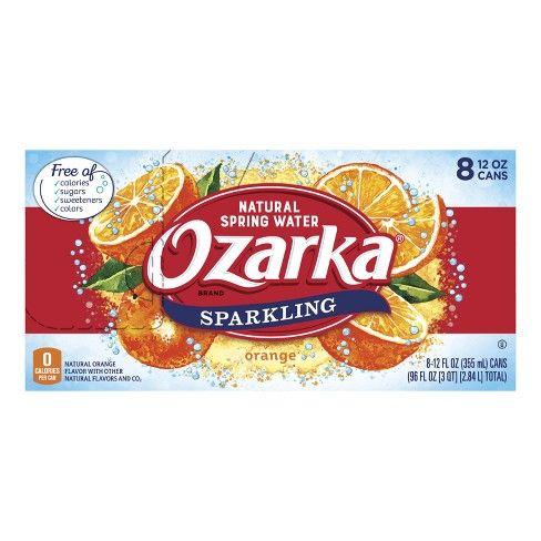 Ozarka Logo - Ozarka Orange Flavored Sparkling Water - 8pk/12 fl oz Cans