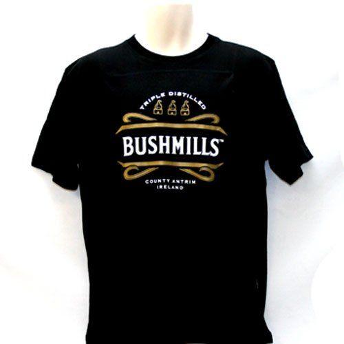 Bushmills Logo - Bushmills Black Logo T-Shirt (Large): Amazon.co.uk: Clothing