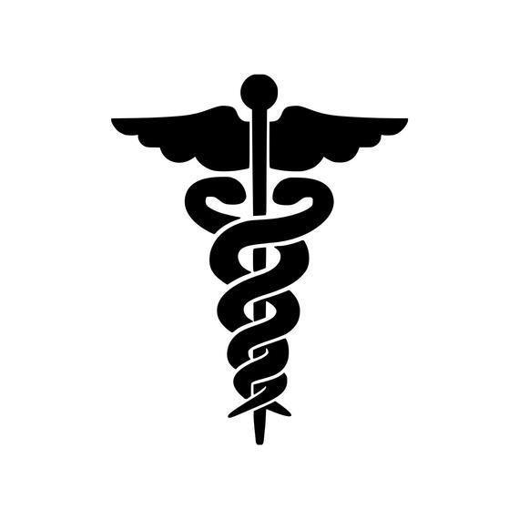 Caduceus Logo - CADUCEUS SYMBOL Vinyl Decal Sticker - Medical Logo Medicine *Free Shipping*