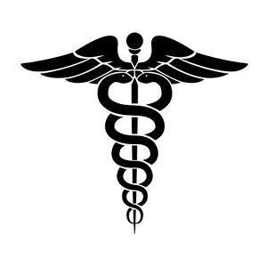 Caduceus Logo - Details about Caduceus vinyl decal sticker for Car/Truck Window clipboard  medical logo snakes