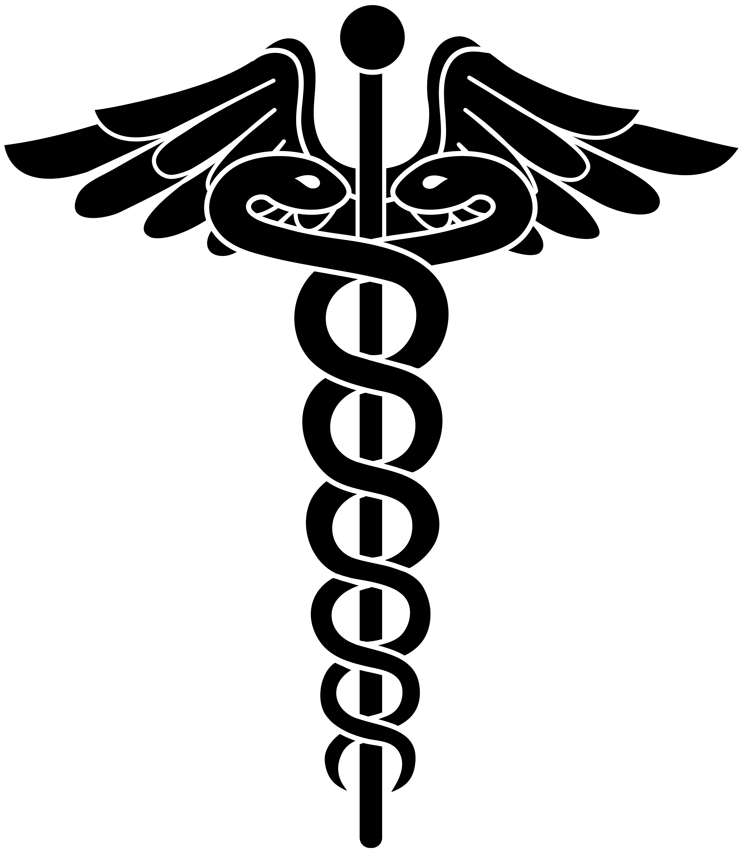 Caduceus Logo - Health Legal Caduceus Logo Black Clip Art - Sweet Clip Art