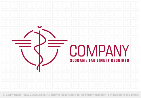 Caduceus Logo - Pre-designed logo 5345: Line Art Caduceus Logo | Medical Logos ...