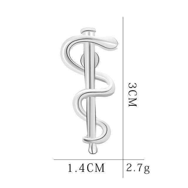 Caduceus Logo - US $0.49 30% OFF|World Health Organization WHO Logo Brooch Fashion Silver  Snake Caduceus Pharmacy Wellness Pins Doctor Nurse Medical Symbol Badge-in  ...