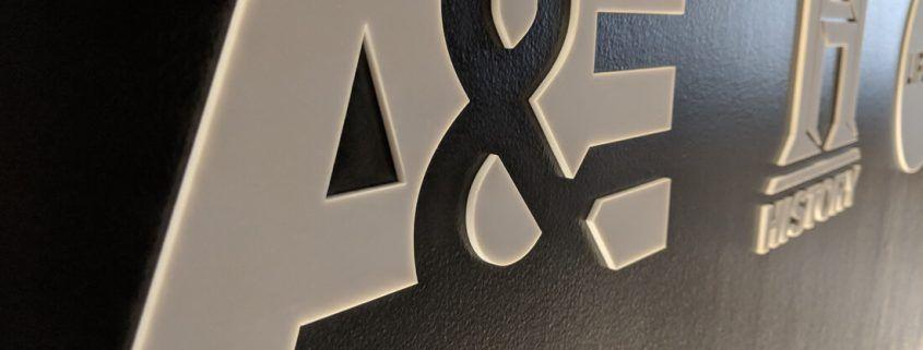 A&E Logo - A&E logo wall graphics – Sign Company Long Island NY