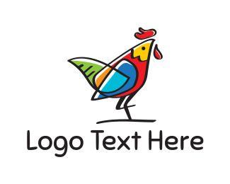 Rooster Logo - Colorful Rooster Logo
