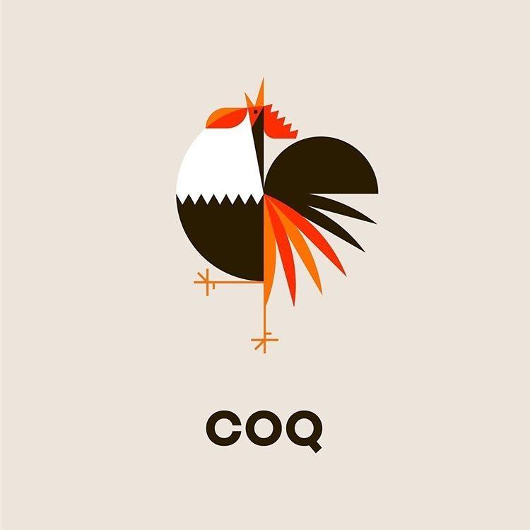 Rooster Logo - Retro styled rooster logo