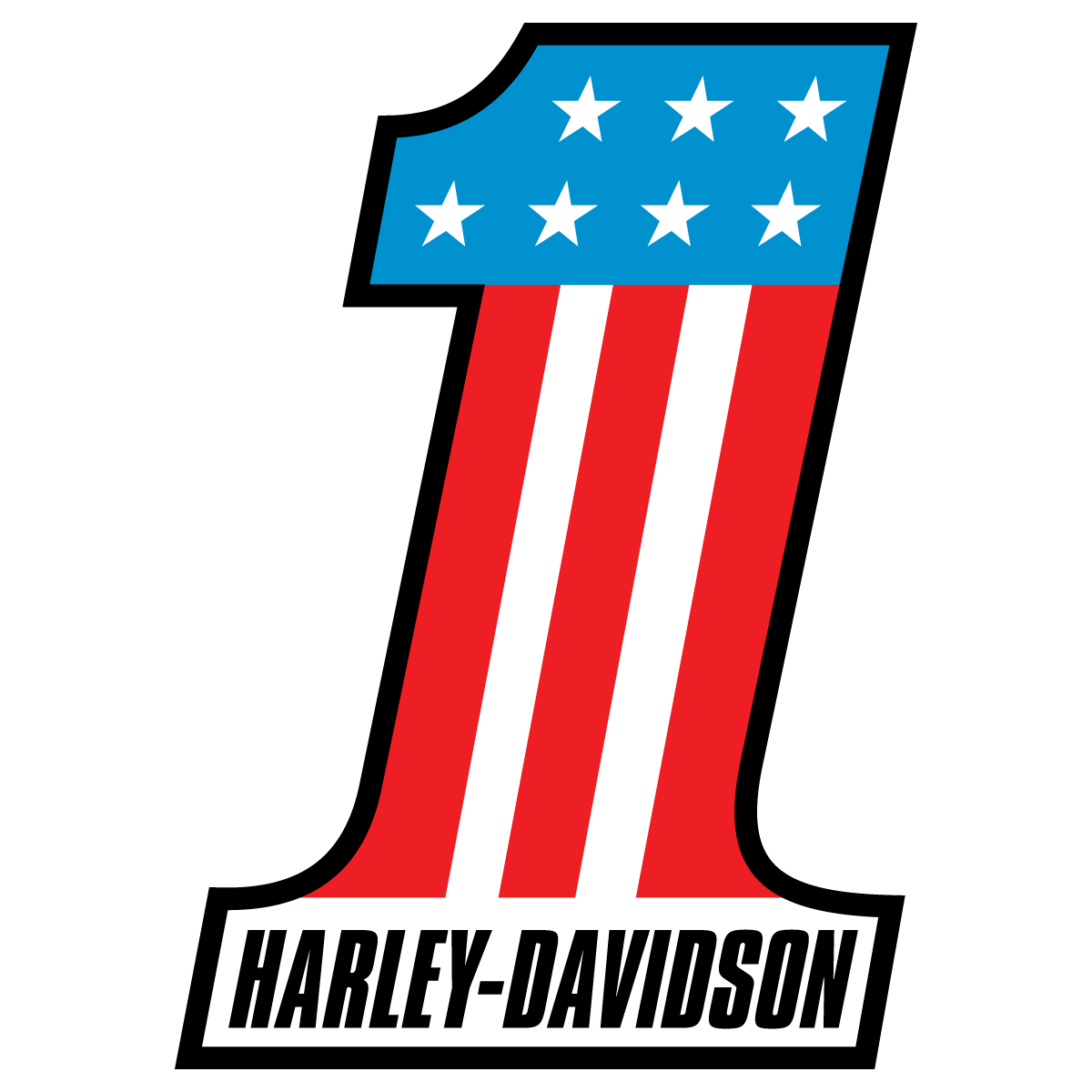 Stripes Logo - Harley Davidson One Stars Stripes Logo Vector | Free Vector ...