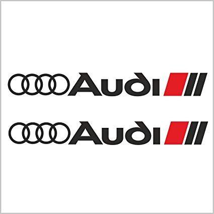 Stripes Logo - 2pcs Audi Sport Logo Stripes A4 A5 A6 A8 S4 S6 S8 R8 Skirts Decal Sticker  M1 12