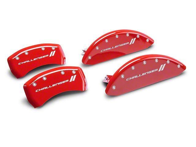 Stripes Logo - MGP Red Caliper Covers w/ Challenger Stripes Logo - Front & Rear (11-19  R/T; 2014 Rallye Redline; 17-19 GT, T/A; 12-19 SXT w/ Dual Piston Front ...