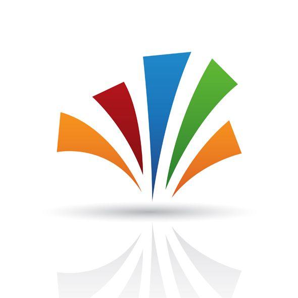 Stripes Logo - Colorful abstract stripes logo icon