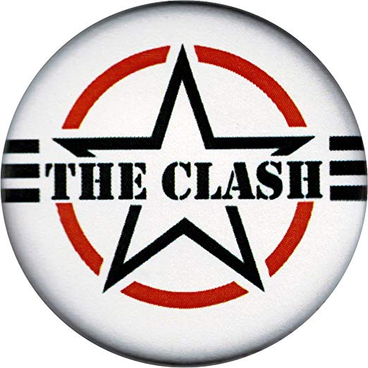 Stripes Logo - The Clash Star And Stripes Logo Button Pin: Clothing