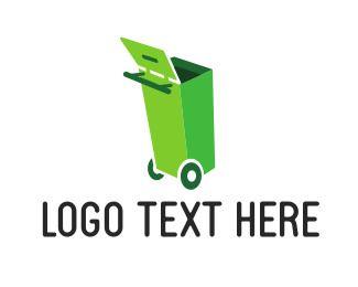 Garbage Logo - Green Garbage Can Logo
