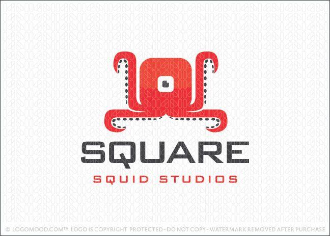 Squid Logo - Square Squid
