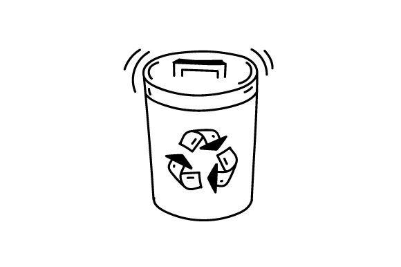 Garbage Logo - Garbage Bin with Recycling Logo