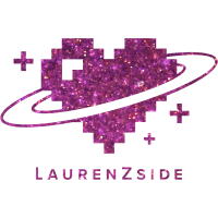 Laurenzside Logo - LAUREN Z SIDE® | GLITTER DIGI HEART SUNGLASSES (PURPLE) LIMITED EDITION