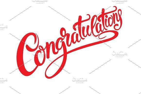 Congratulations Logo - Congratulations calligraphy. Vector . Best Fonts | Best Fonts ...