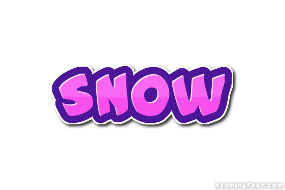 Snow Logo - Snow Logo. Free Name Design Tool from Flaming Text