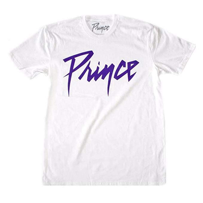 Unisex Logo - Bravado Prince Unisex Logo Graphic Cotton Tee T-Shirt White/Purple 14291005