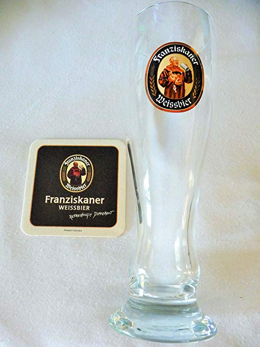 Franziskaner Logo - Amazon.com | Franziskaner Weissbier Wheatbeer Glass and Coaster Set ...