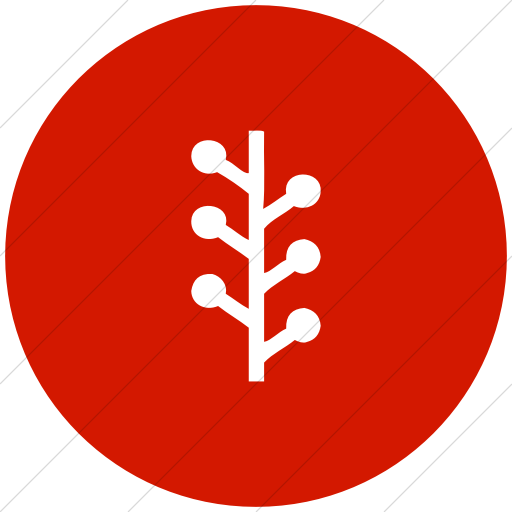 Newsvine Logo - IconsETC » Flat circle white on red social+media newsvine logo icon