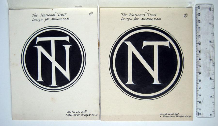 1920s Logo - National Trust Logo Artwork 1920s | MacDonald Gill