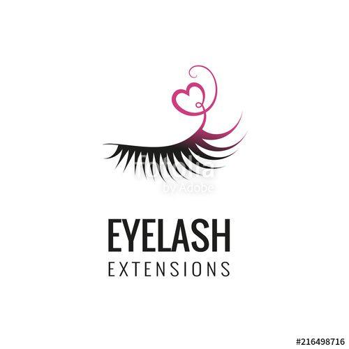 Mascara Logo - Eyelash extension logo design. Vector illustration.