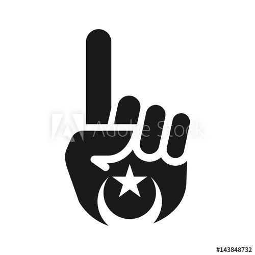 Islam Logo - Pointing finger hand. Star and islam sign. logo vector. - Buy this ...