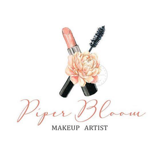 Mascara Logo - Premade Logo Makeup Brush Mascara Lipstick Bold Makeup Artist Custom Shop  Logo Business Card Branding Design Wedding Signs LD261