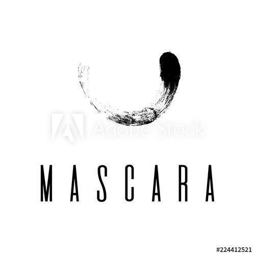 Mascara Logo - Beauty Makeup Artist logo template with Black textured mascara ...