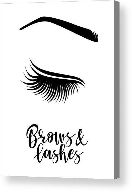 Mascara Logo - Brows And Lashes Logo Acrylic Print