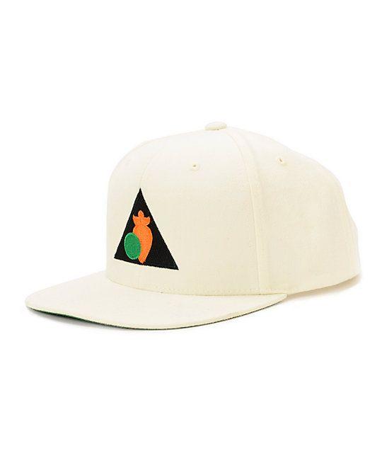 Peas Logo - Peas & Carrots Tri Logo White Snapback Hat