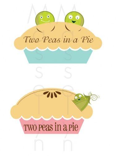Peas Logo - Pre-designed Logo - Adorable peas in a pie | Meylah