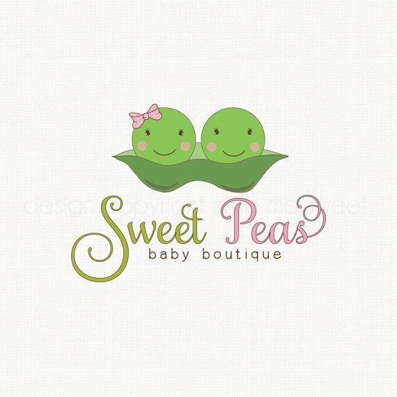 Peas Logo - peapod logo little peas logo baby boutique by stylemesweetdesign ...