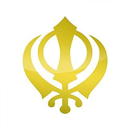 Sikhism Logo - RDW Metallic Sikh Symbol Sticker Die Cut Sikhism