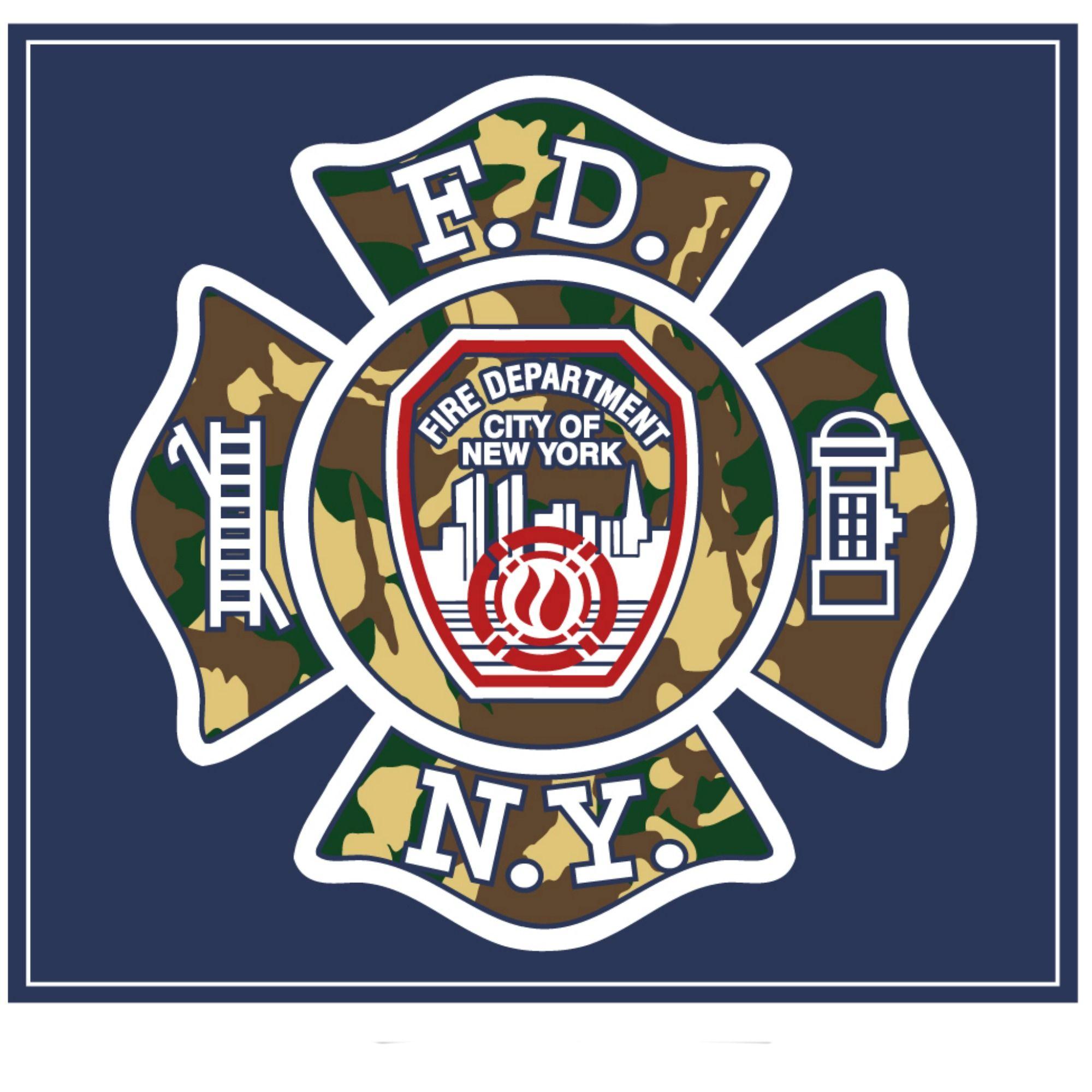 FDNY Logo - SUPPORT OUR TROOPS TEE