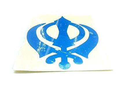 Sikhism Logo - Amazon.com: DevDeep PUNJABI SIKH KHANDA CAR Window Sticker 9 CM Sikh ...