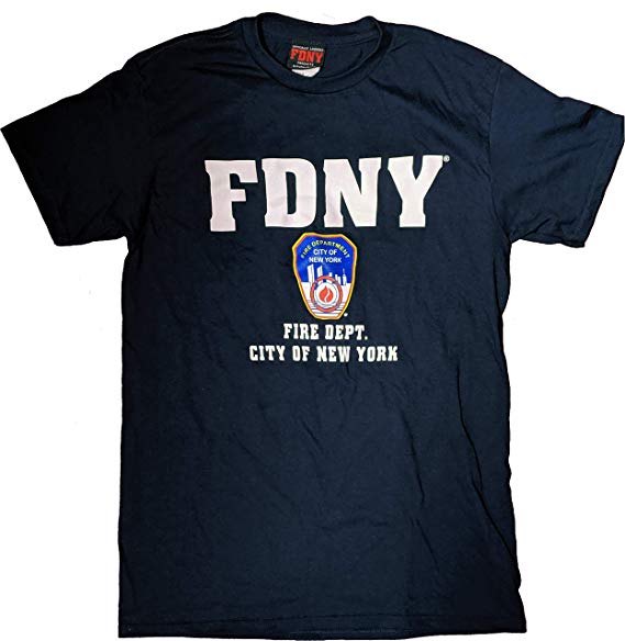 FDNY Logo - Official FDNY Mens Tee New York Fire Dept T Shirt Navy Blue