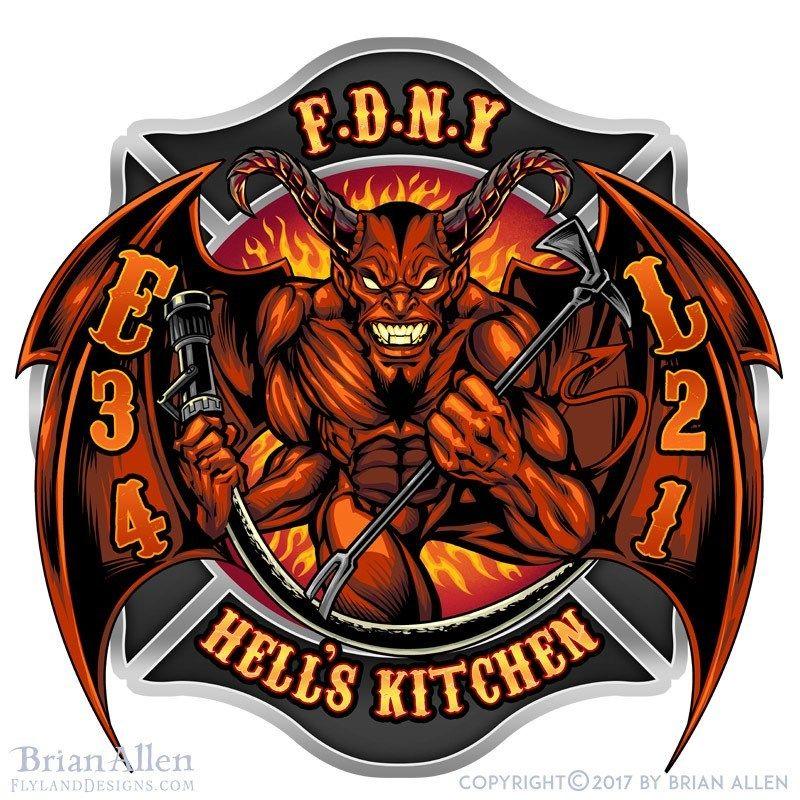 FDNY Logo - Devil Fire Department Logo - Flyland Designs, Freelance Illustration ...