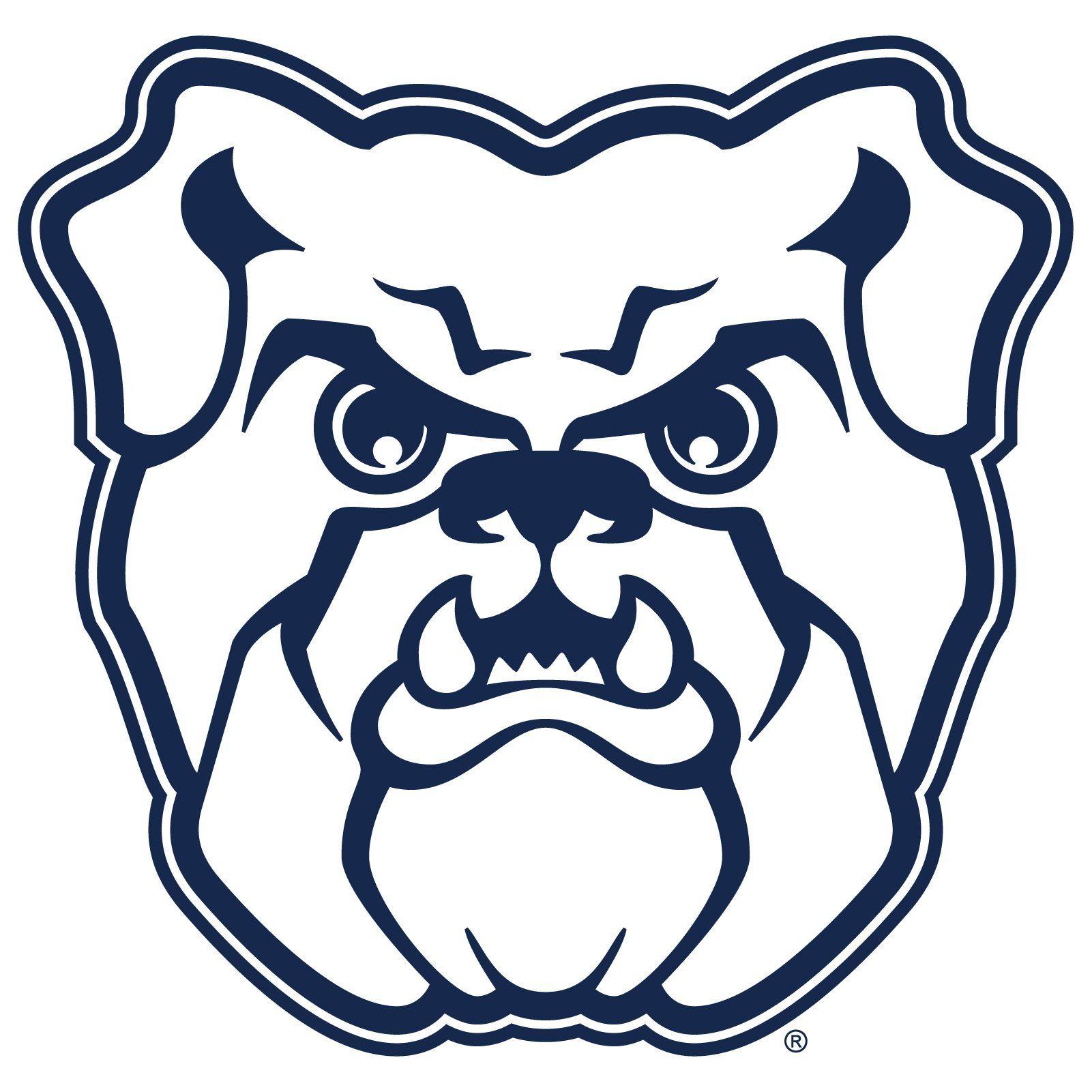 Butler Logo - Butler University Bulldog Logo Short Sleeve T Shirt - White