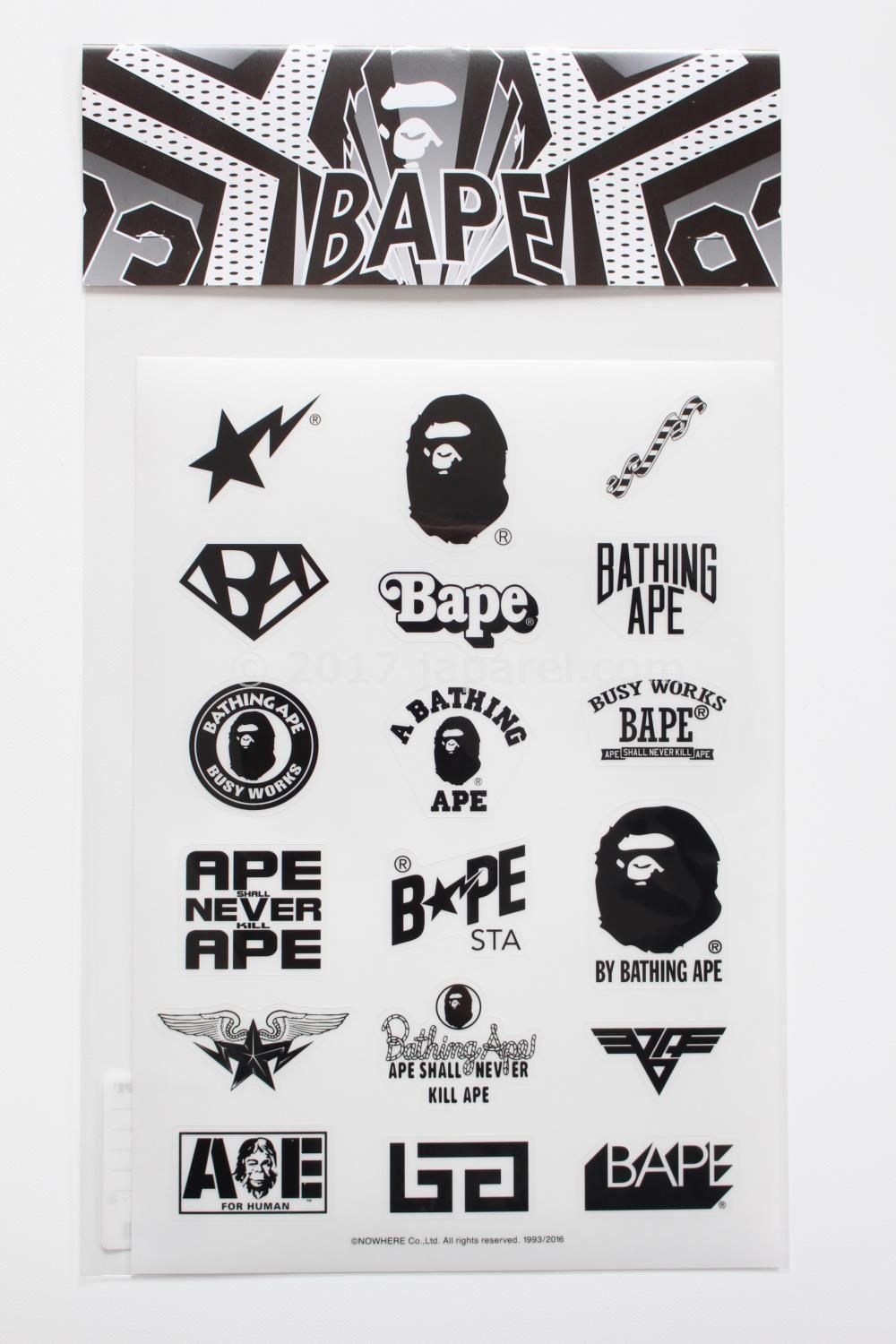 Bathing Ape Logo - A Bathing Ape Multi Logo Sticker Set Online Sale