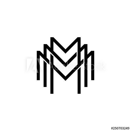 Mmm Logo - triple m monogram mmm letter hipster lettermark logo for branding or
