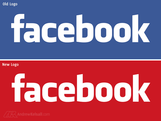 Red Facebook Logo - Outrage as Facebook change Logo to from Blue to Red