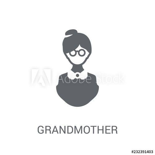 Grandmother Logo - grandmother icon. Trendy grandmother logo concept on white ...