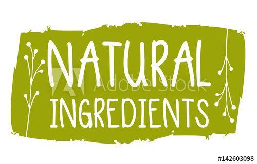 Ingredients Logo - Natural ingredients hand drawn label isolated vector illustration