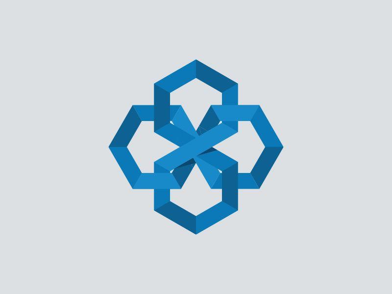Interlocking Logo - Interlocking Hexagon Logo by Stephen Dyson on Dribbble