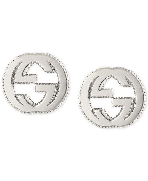 Interlocking Logo - Interlocking Logo Stud Earrings in Sterling Silver